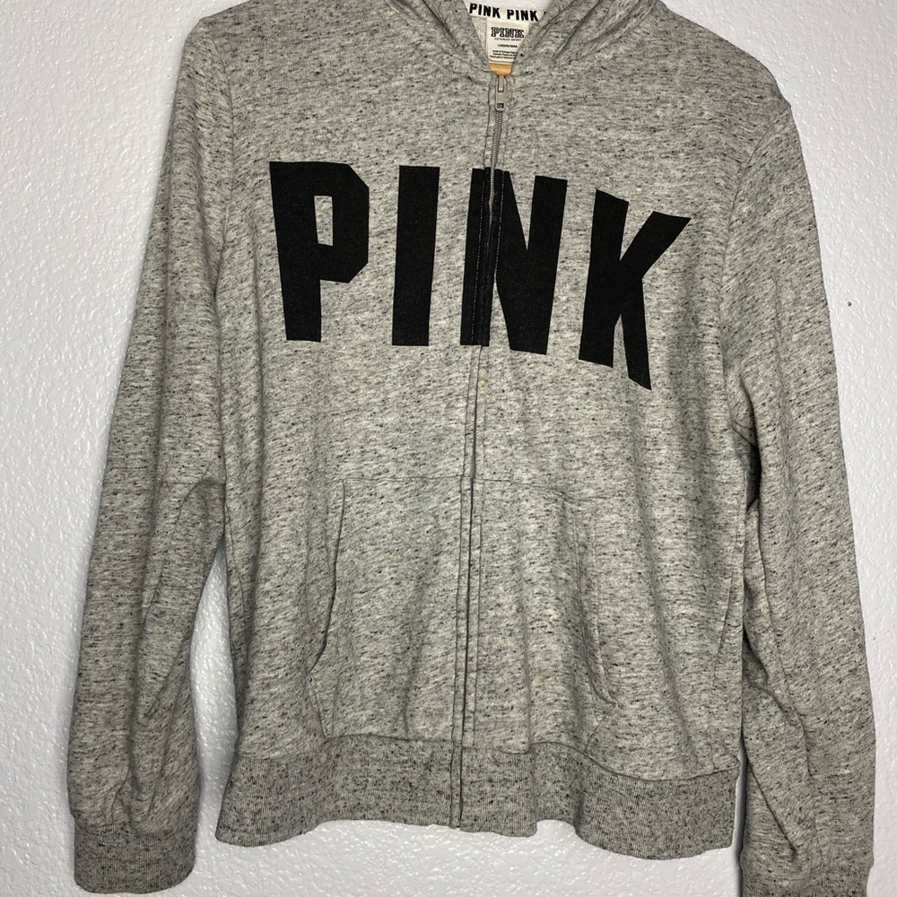Pink Victoria’s Secret zip up hoodie